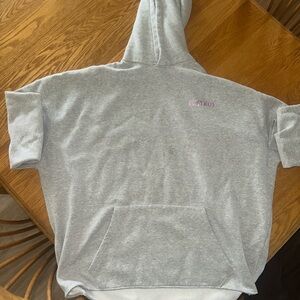 Gray Hoodie with Pink Playboy Logo